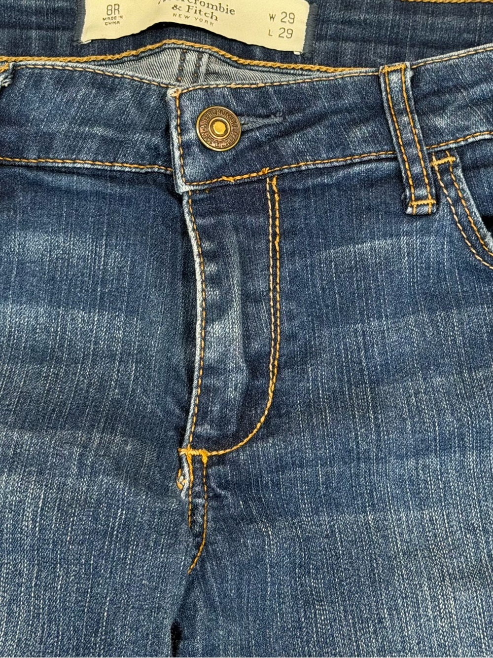 Abercrombie & Fitch Skinny Denim Jeans Women's Size 8R W29 L29 Dark Wash